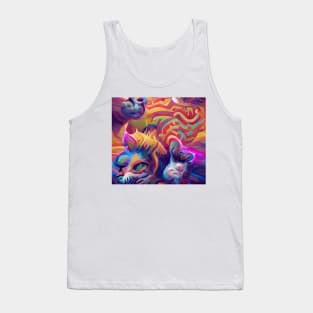 Psychedelic Cat Tank Top